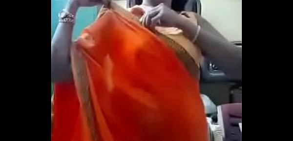  Swathi naidu exchanging saree by showing boobs,body parts and getting ready for shoot part-3